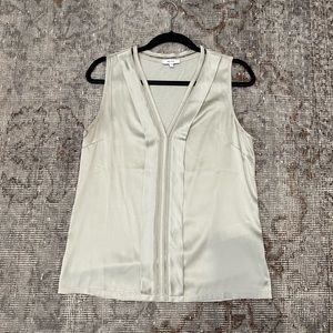 REISS Silk Tank Top in Sage Green